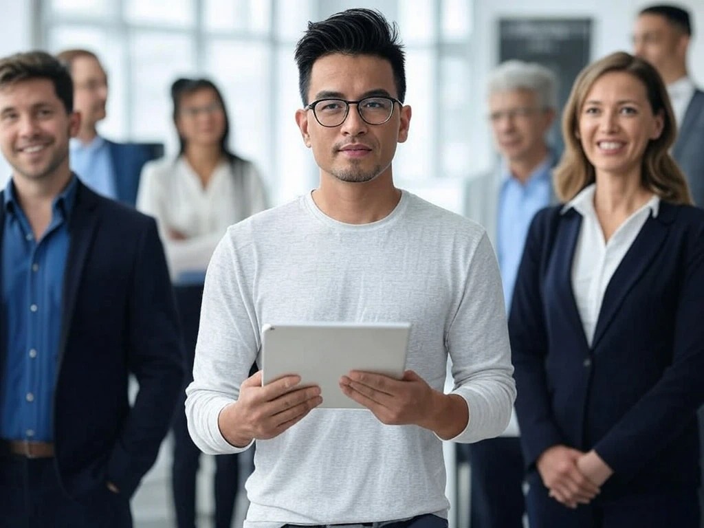Professional CV template preview with modern design